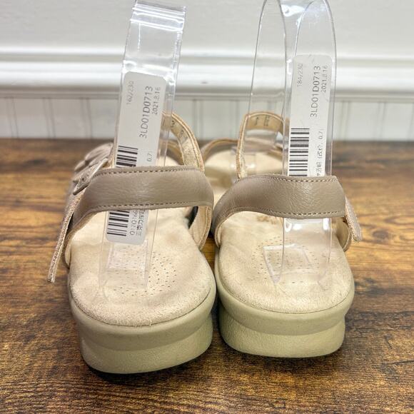 SAS Size 8 Sandals Duo Quarter Strap Narrow Width Tripad Comfort Warm Stone Tan - Picture 4 of 14